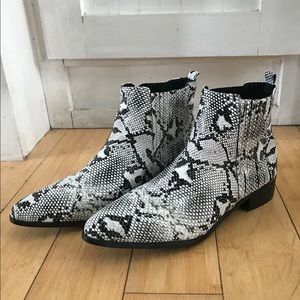 Faux Snakeskin Ankle Booties by Beast